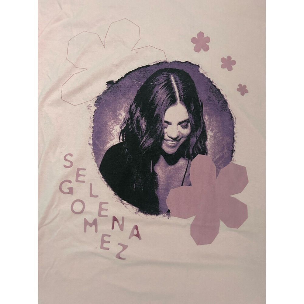 Selena Gomez - Women's Short Sleeve Floral T-Shirt - Pink - LARGE - Picture 2 of 3